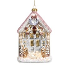 kerstbal parelhuis - goud